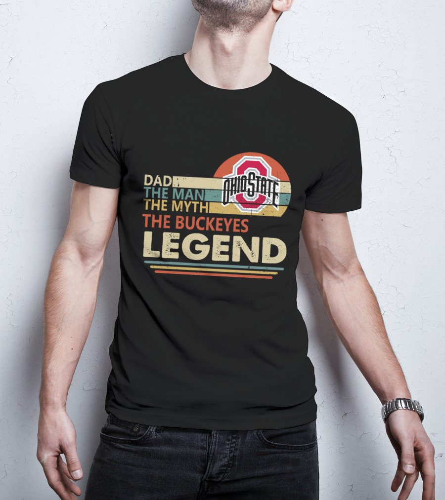 Ohio State Buckeyes Dad The Man The Myth The Legend T-Shirt