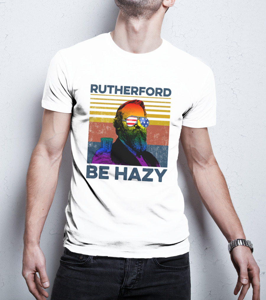 Rutherford Be Hazy Patriotic Sunglasses With Drink T-Shirt