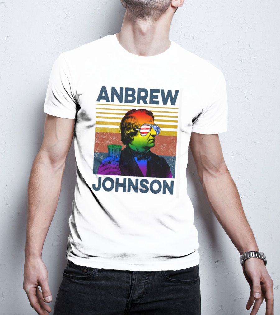 Anbrew Johnsons Pride Rainbow Sunglasses Beer Drink T-Shirt