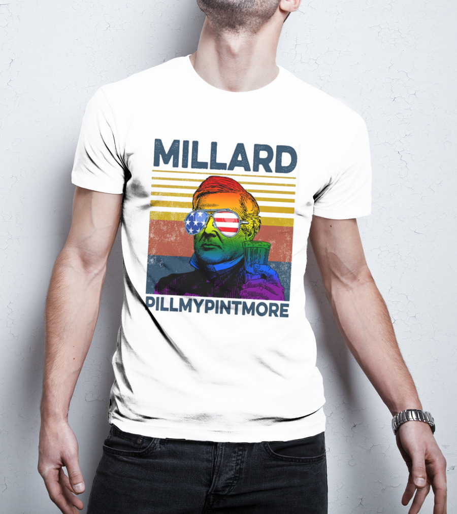Millard Pillmypintmore Rainbow Flag American Sunglasses Beer T-Shirt