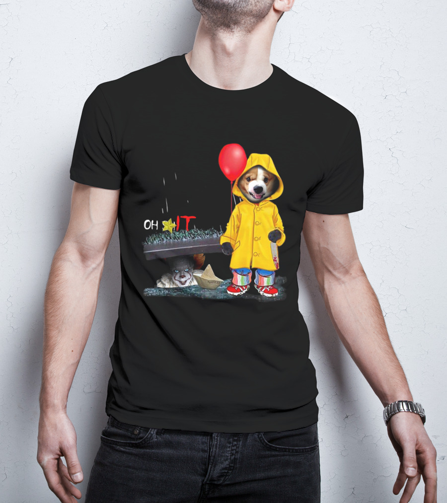 Oh Corgi IT Raincoat Balloon T-Shirt