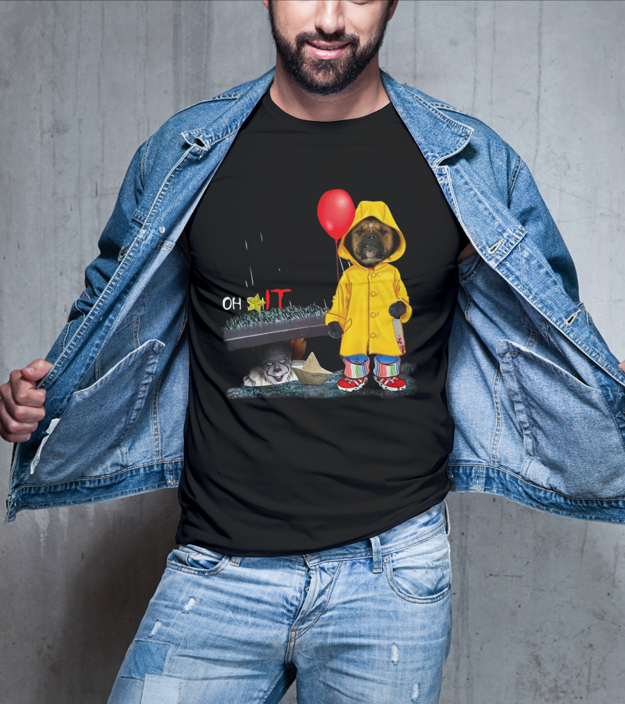 IT BoxerDs Raincoat Red Balloon Dog Encounter T-Shirt