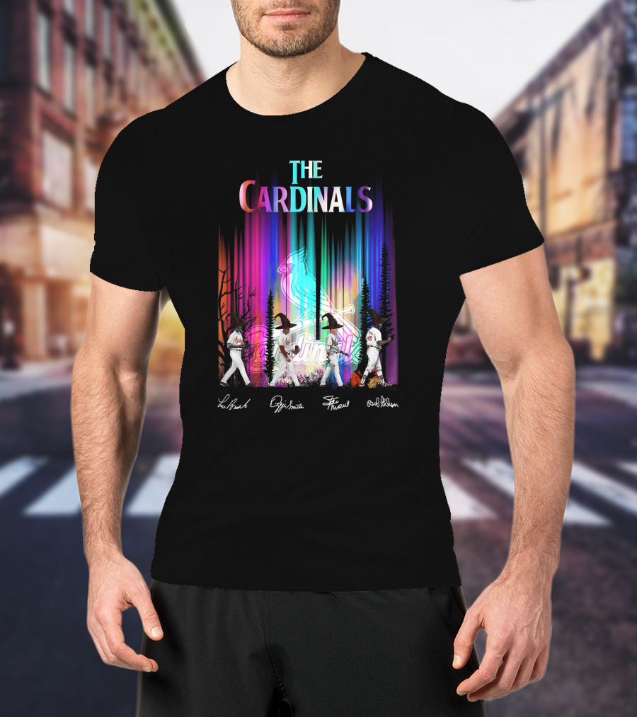 The Cardinals St. Louis Baseball Legends Aurora Borealis T-Shirt