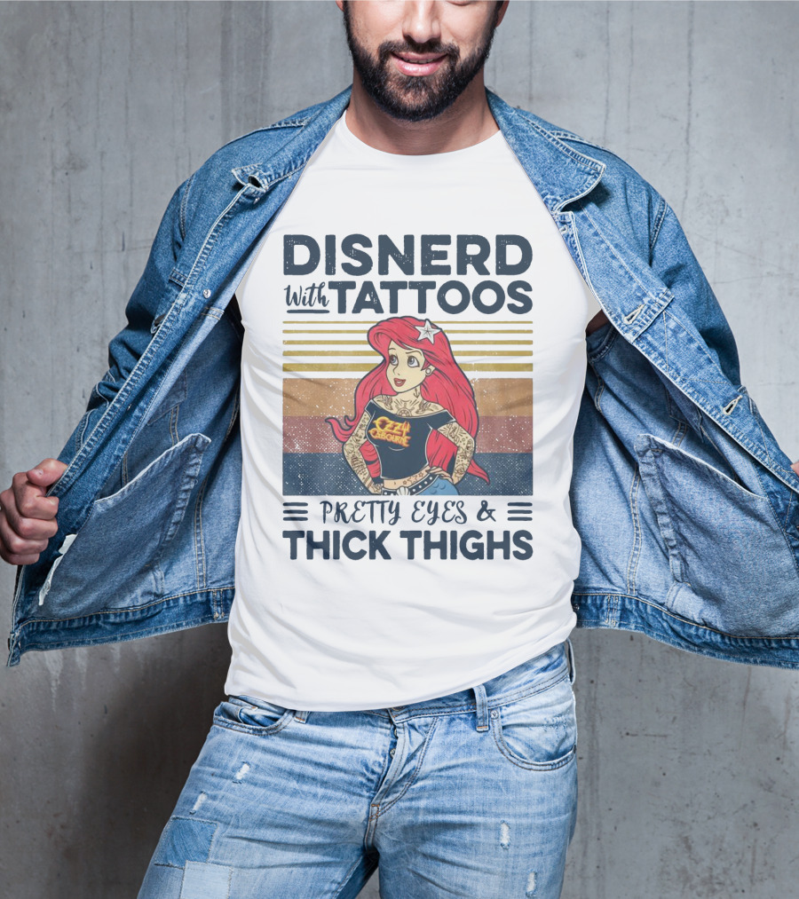 Disnerd With Tattoos Pretty Eyes Thick Thighs Ariel T-Shirt