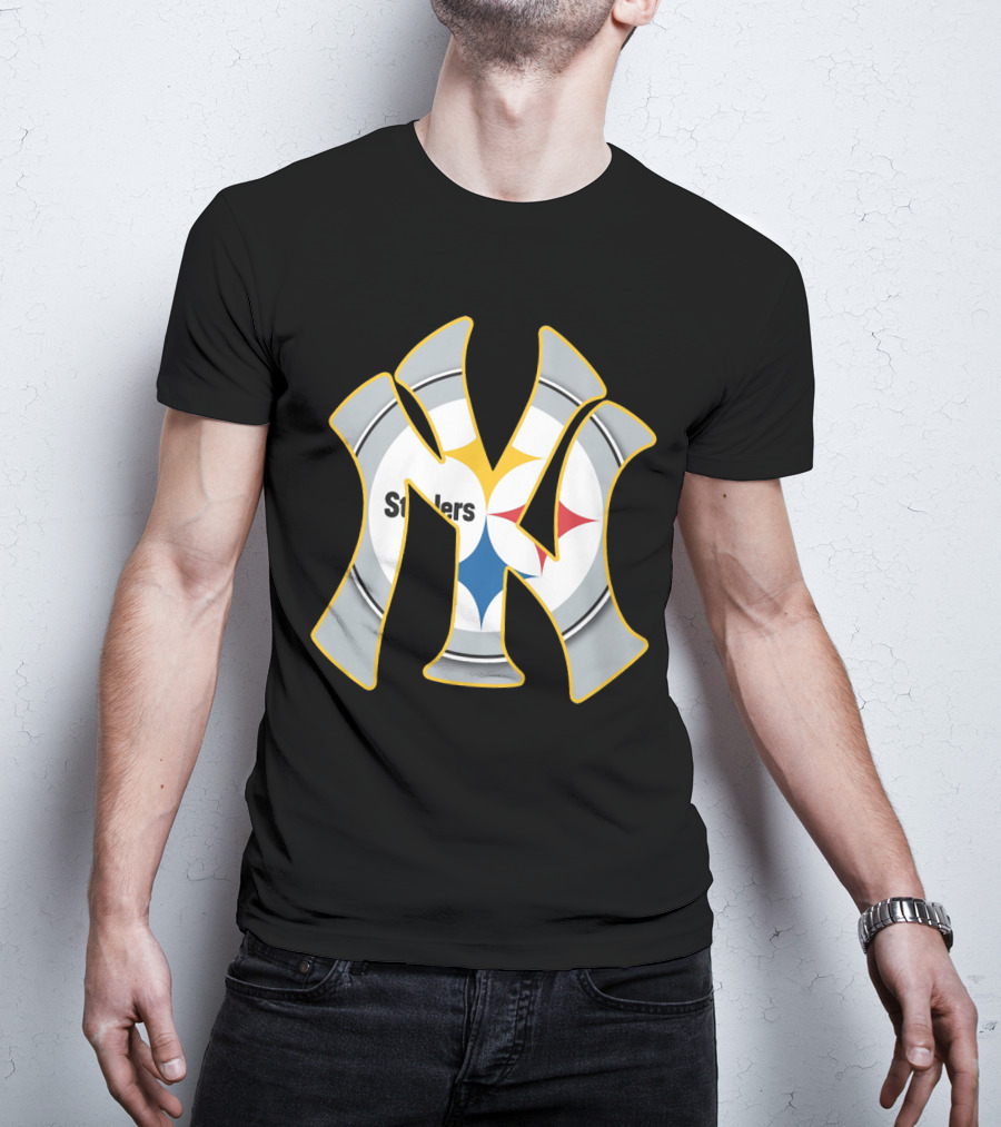 Yankees Steelers New York's Logo Fusion T-Shirt