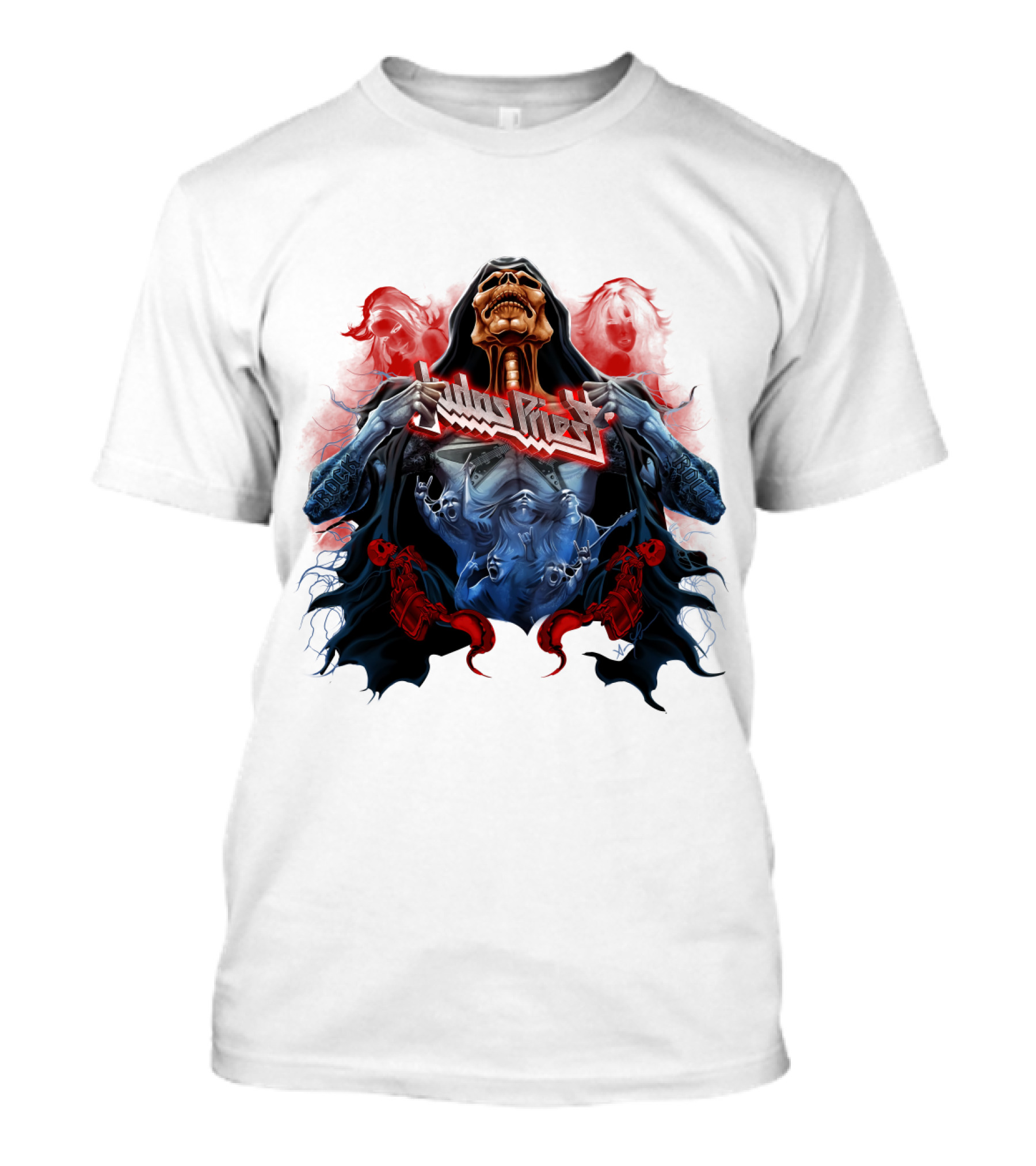 Judas Priest DH 89 Screaming For Vengeance Skeleton T-Shirt