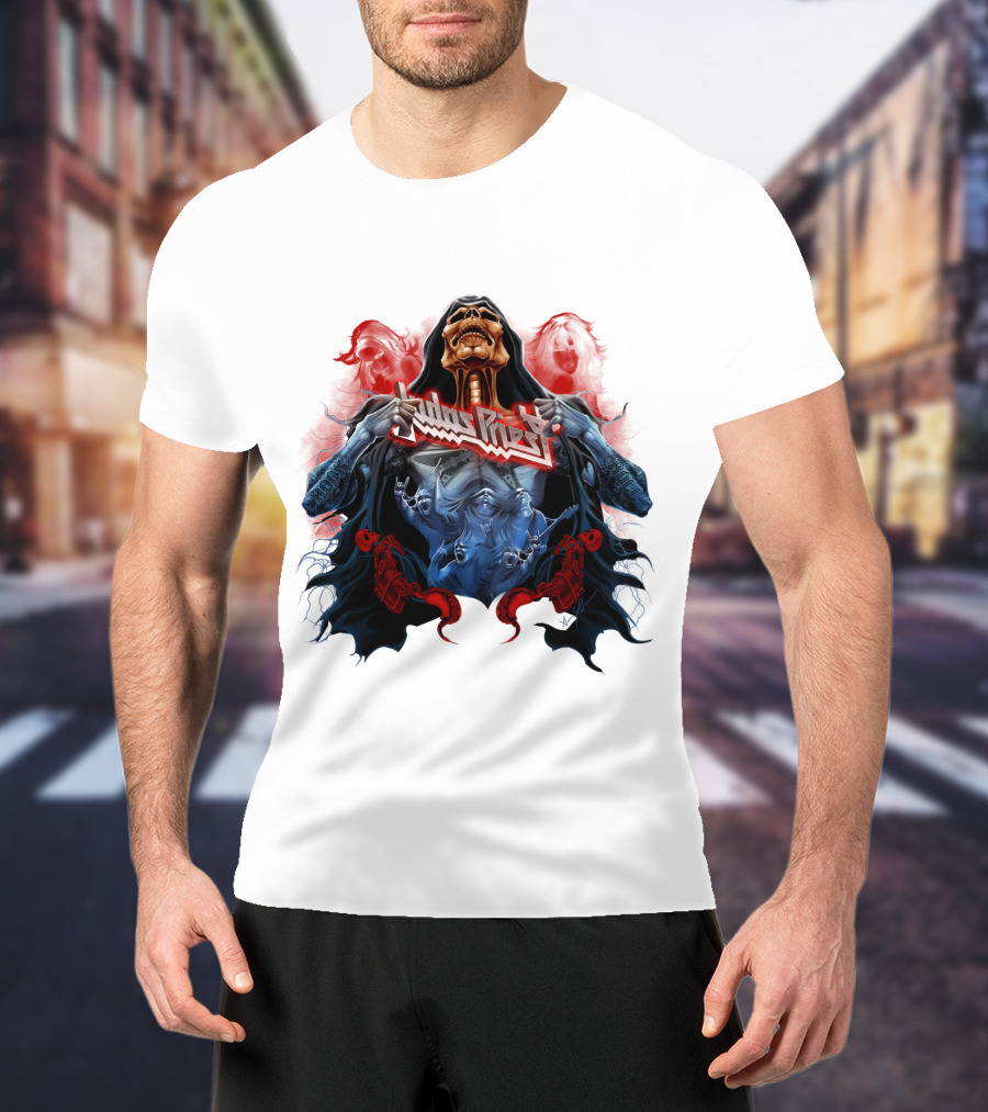 Judas Priest DH 89 Screaming For Vengeance Skeleton T-Shirt