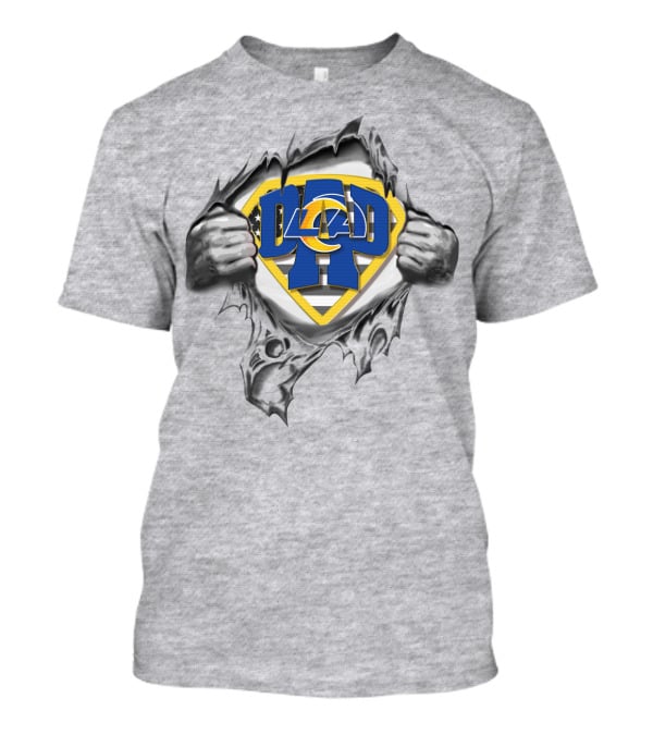 Superdad Rams Fan Dad Los Angeles Logo Burst T-Shirt