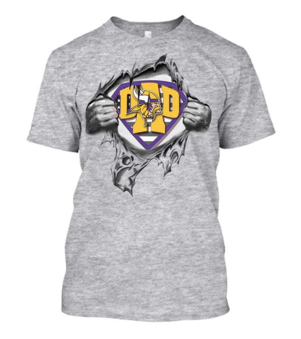 Superdad Minnesota Vikings Dad Emblem With Viking T-Shirt
