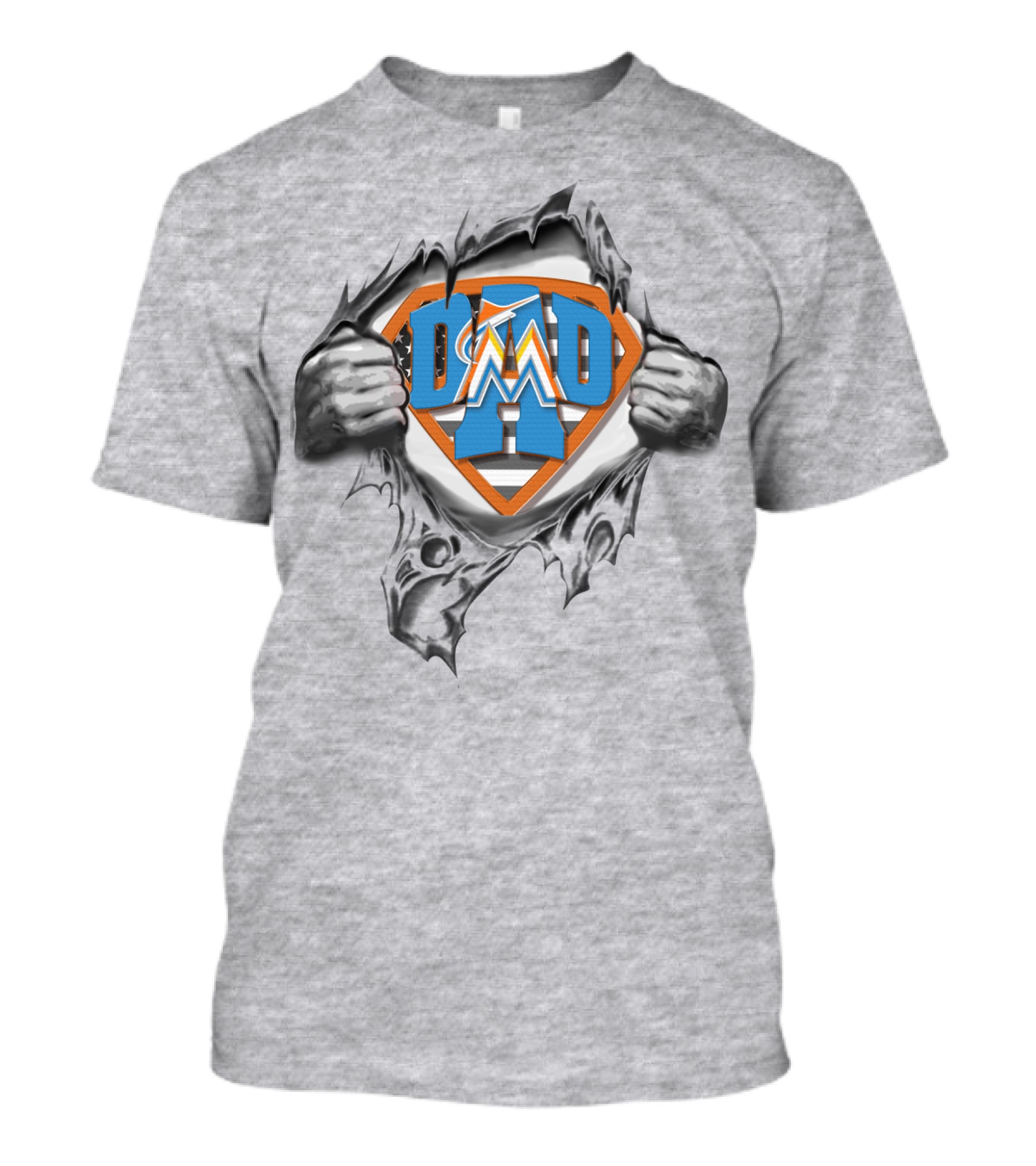 SUPERDAD Miami Marlins Logo Emblem T-Shirt