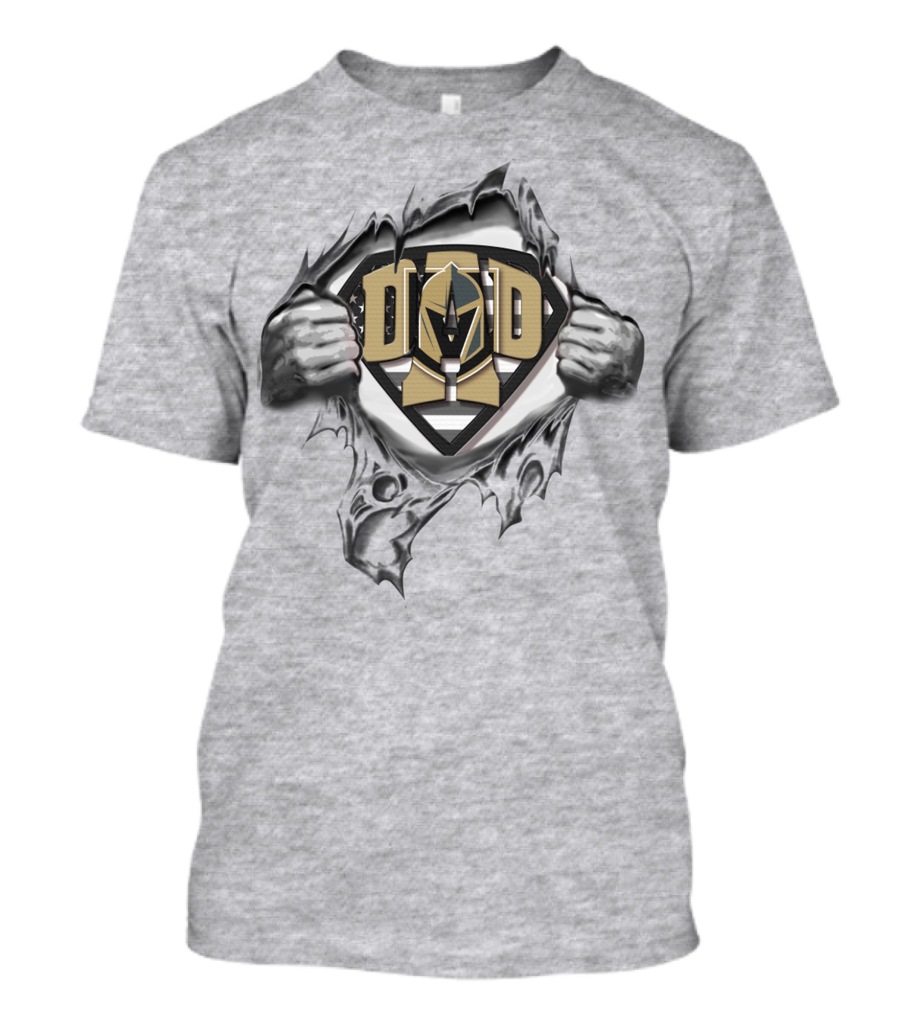 SUPERDAD Vegas Golden Knights Dad Shield Emblem T-Shirt
