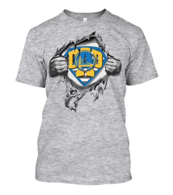 SUPERDAD Golden State Warriors Dad Shield T-Shirt