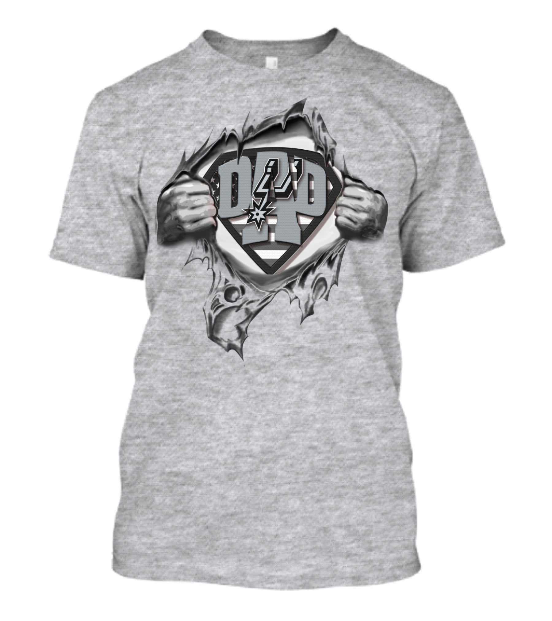 SUPERDAD San Antonio Spurs Logo Rip T-Shirt