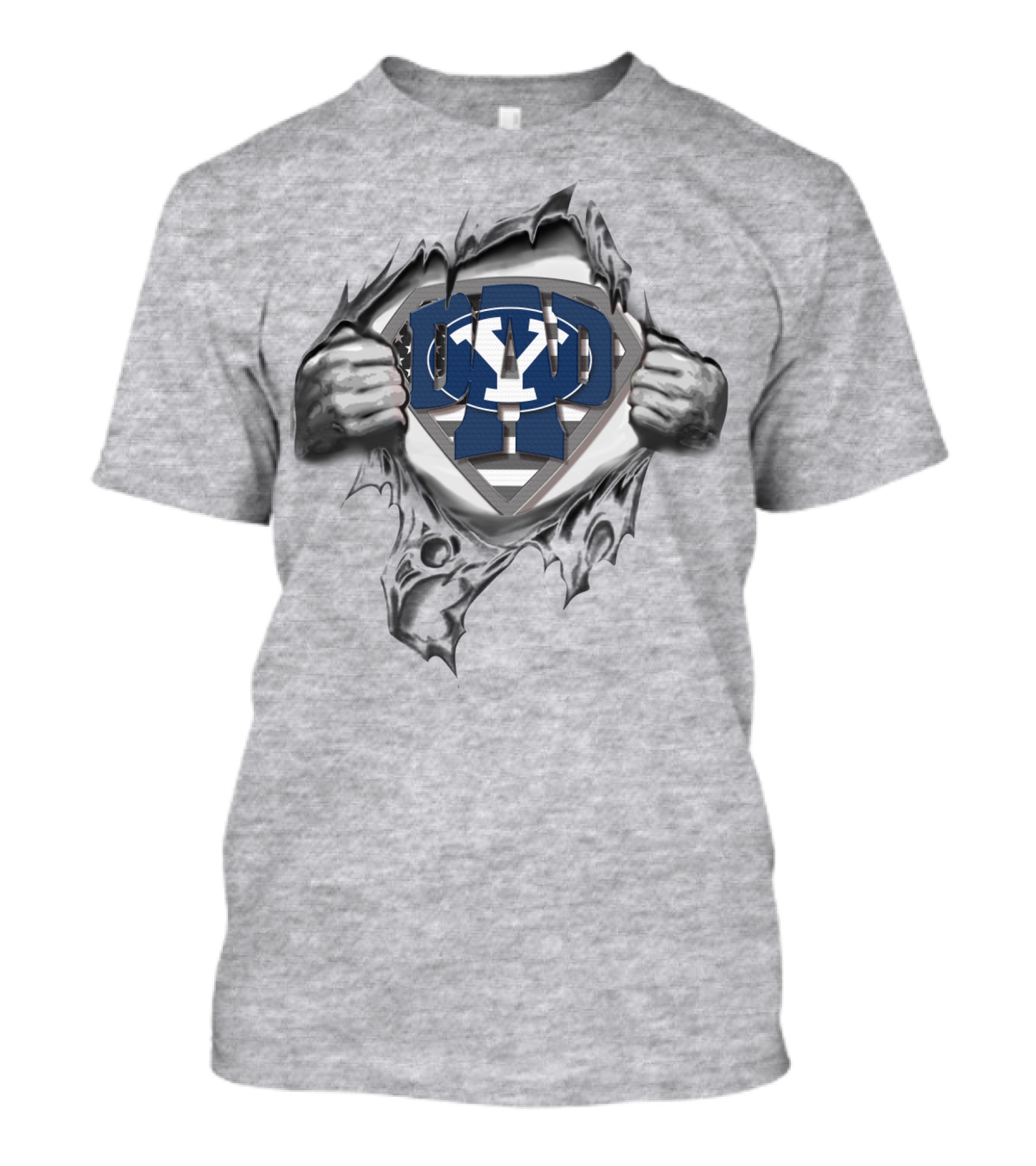 Superdad Byu Cougars Logo Superman T-Shirt