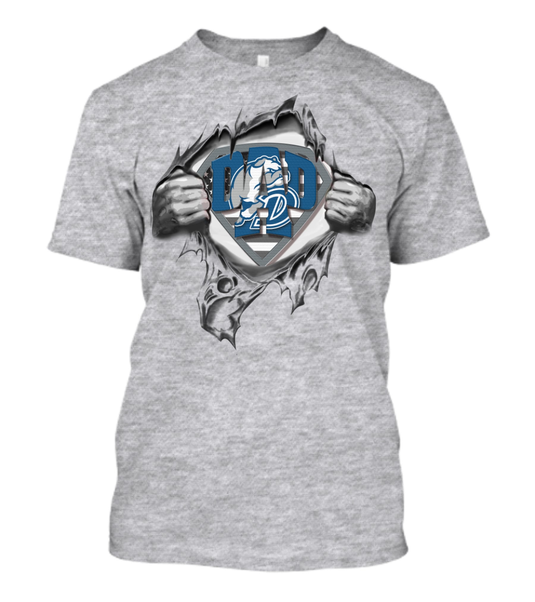 Drake Bulldogs SuperDad Hero Shield T-Shirt