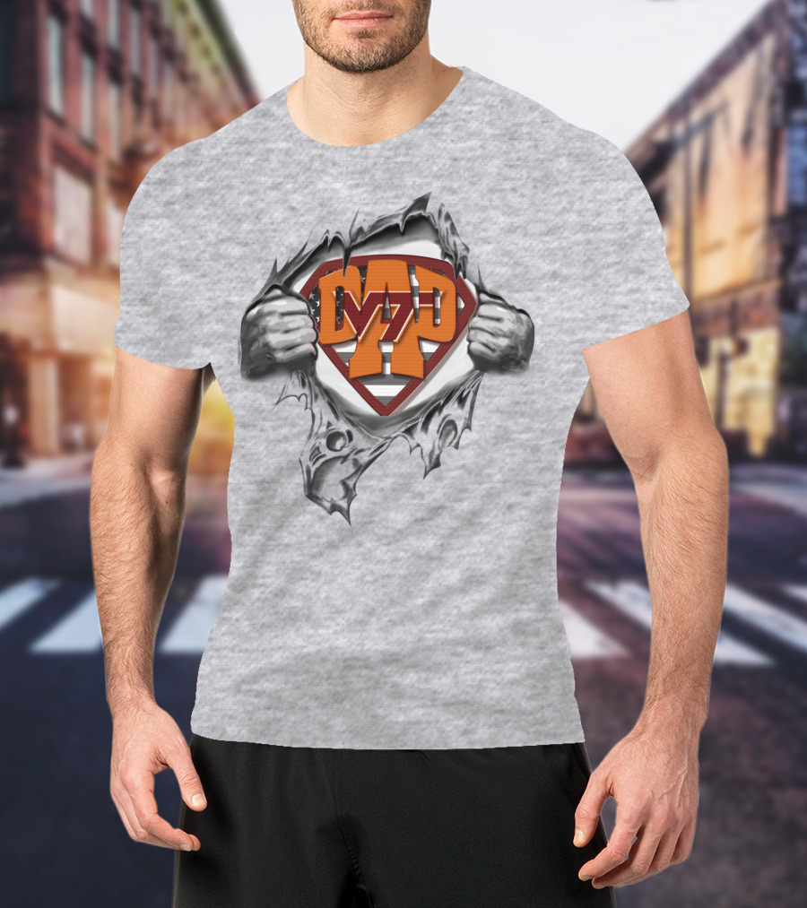 Superdad VT Logo Virginia Tech Hokies Hero T-Shirt