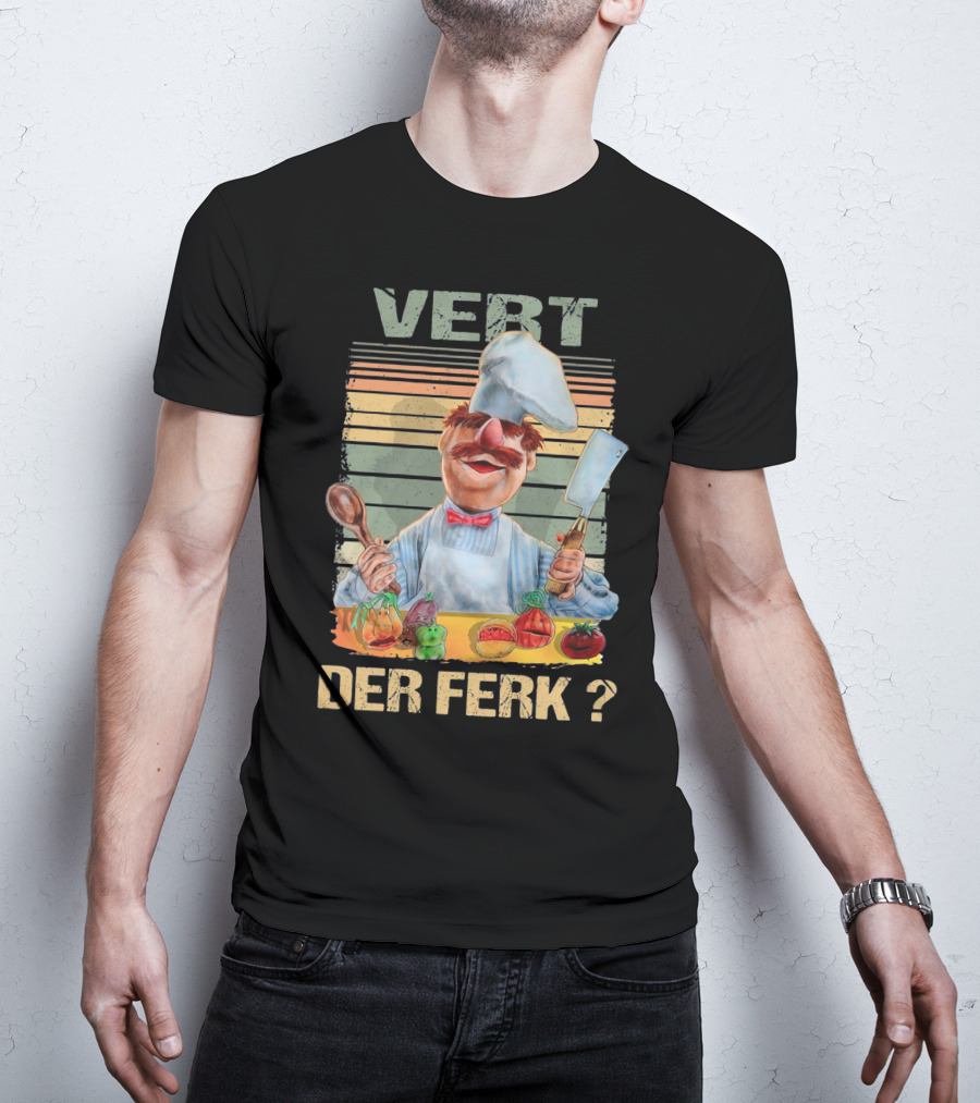 Swedish Chef Vert Der Ferk Comic Parody Cooking T-Shirt