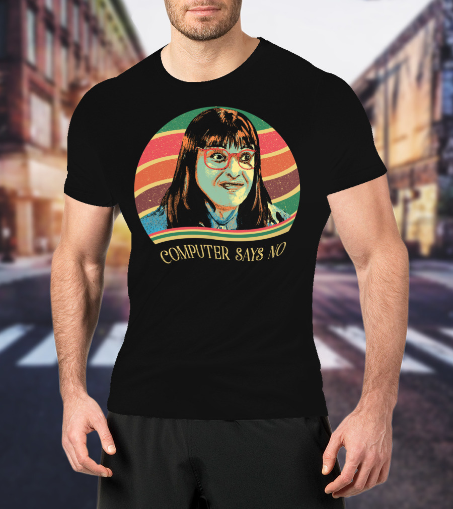 Carol Beer Computer Says No Vintage Rainbow T-Shirt