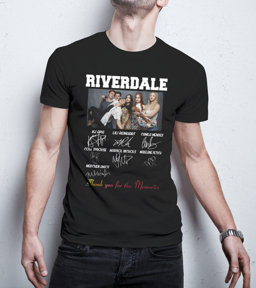 Riverdale KJ Apa Lili Reinhart Camila Mendes Cole Sprouse Marisol Nichols Madelaine Petsch Mädchen Amick Thank You For The Memories T-Shirt