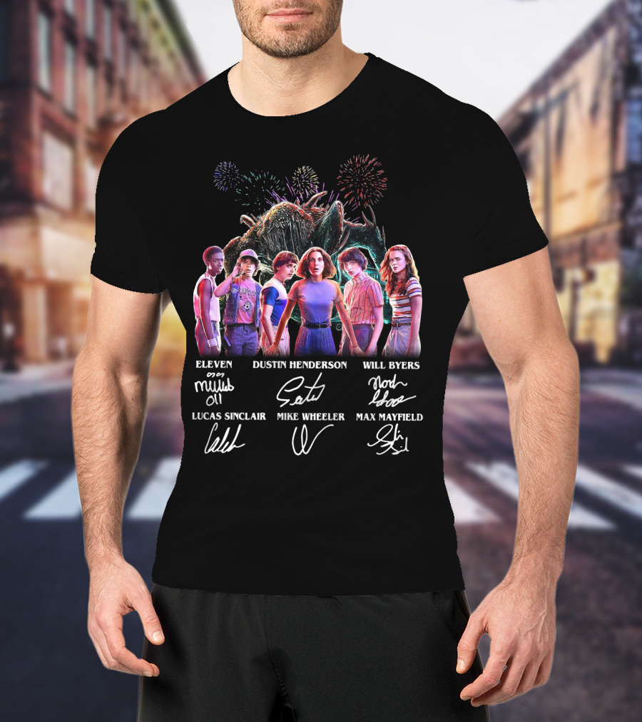 Stranger Things Season 3 Eleven Dustin Henderson Will Byers Lucas Sinclair Mike Wheeler Max Mayfield T-Shirt