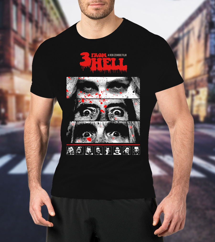 From Hell A Rob Zombie Film Bloody Faces And Cast Photography T-Shirt