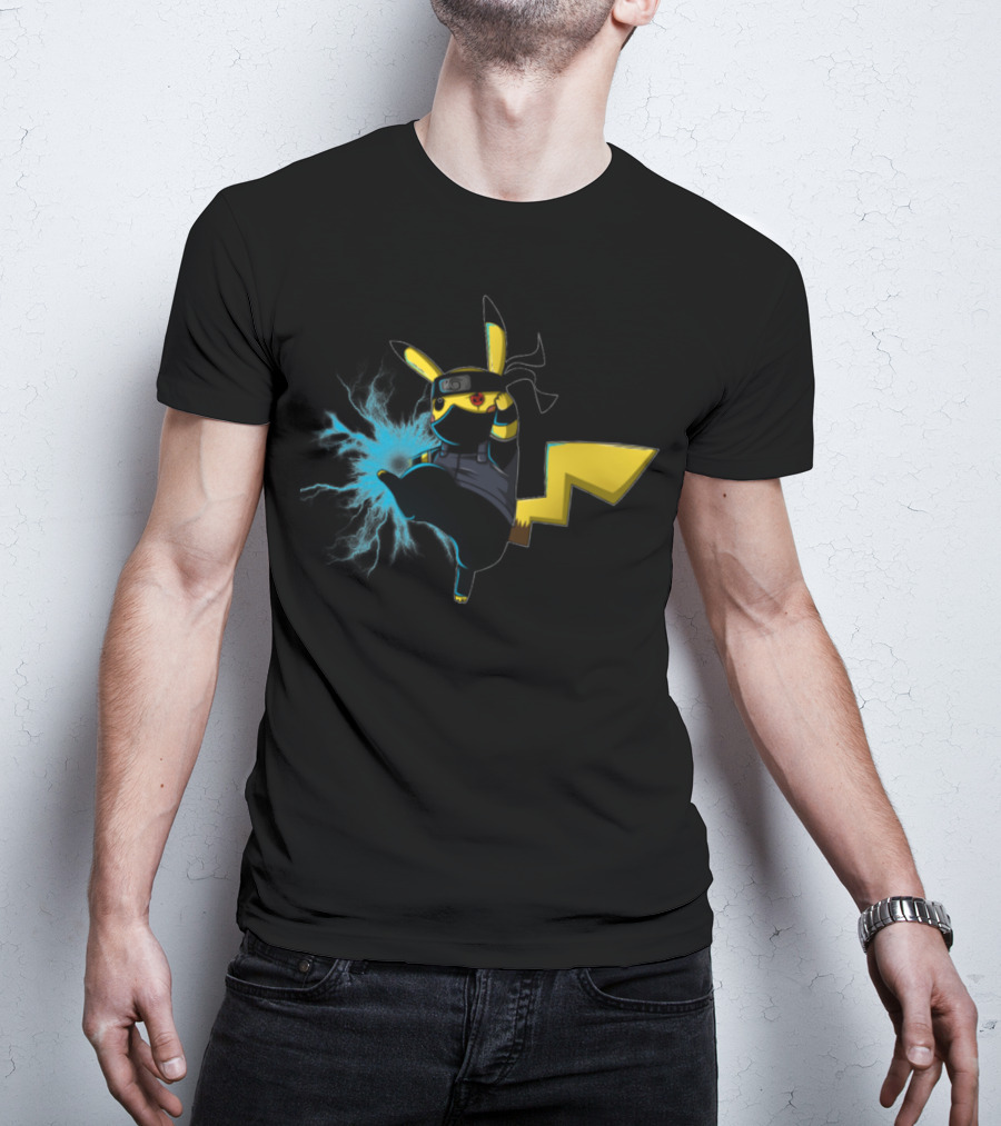 Pikachu Naruto Crossover Ninja Thunderbolt T-Shirt