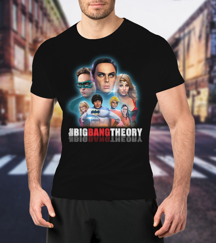 The Big Bang Theory Justice League Parody Characters T-Shirt