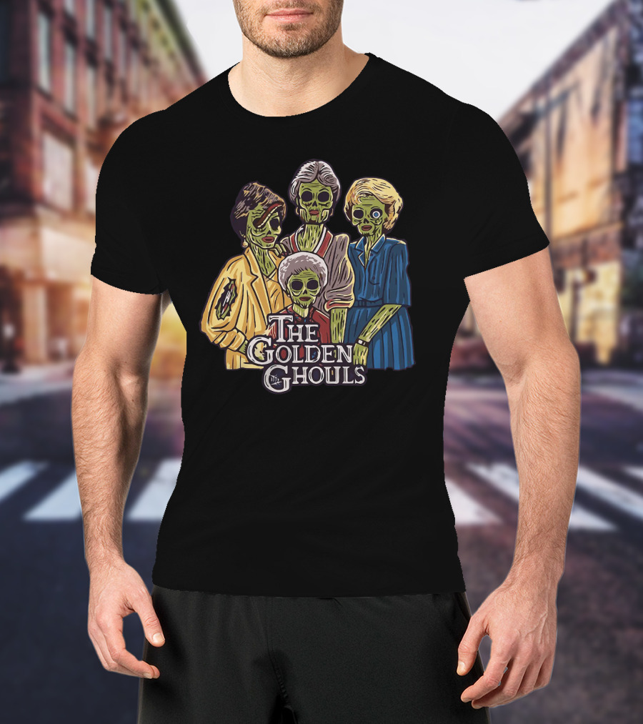 The Golden Girls The Golden Ghouls Halloween Zombie Group T-Shirt
