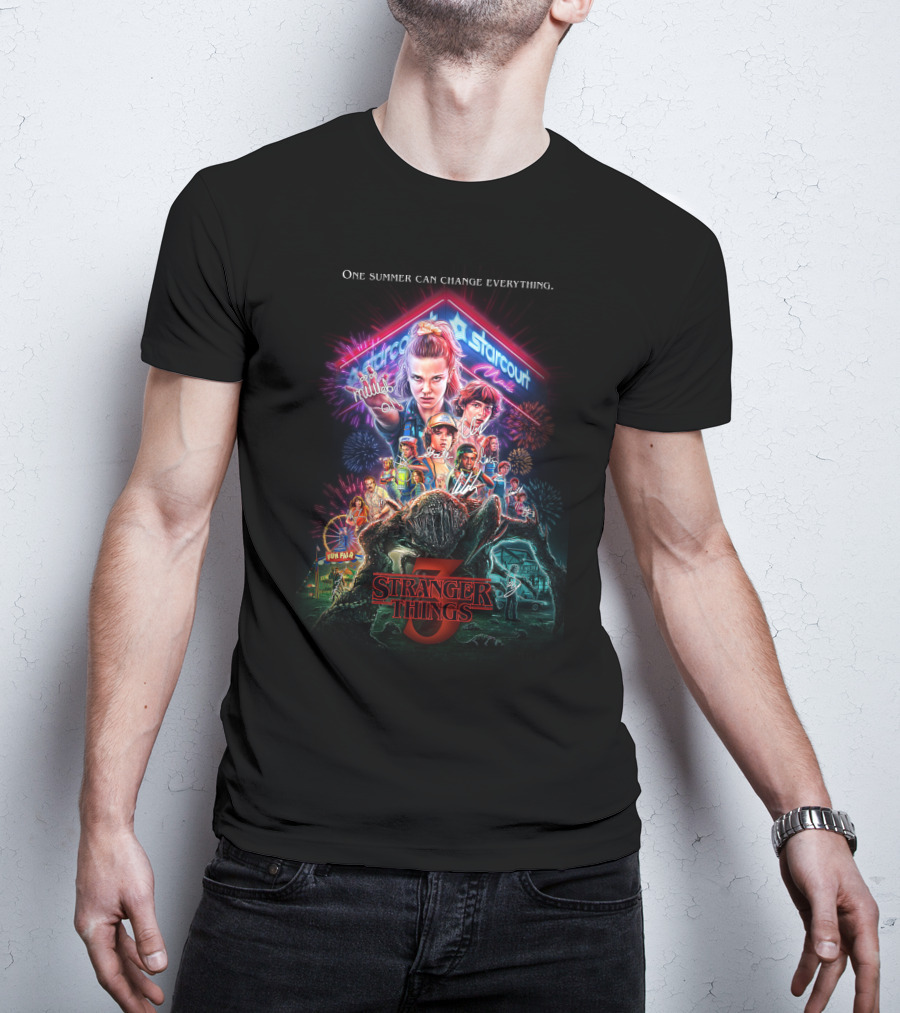 Stranger Things 3 One Summer Can Change Everything Starcourt Mall Fireworks Fun Fair T-Shirt