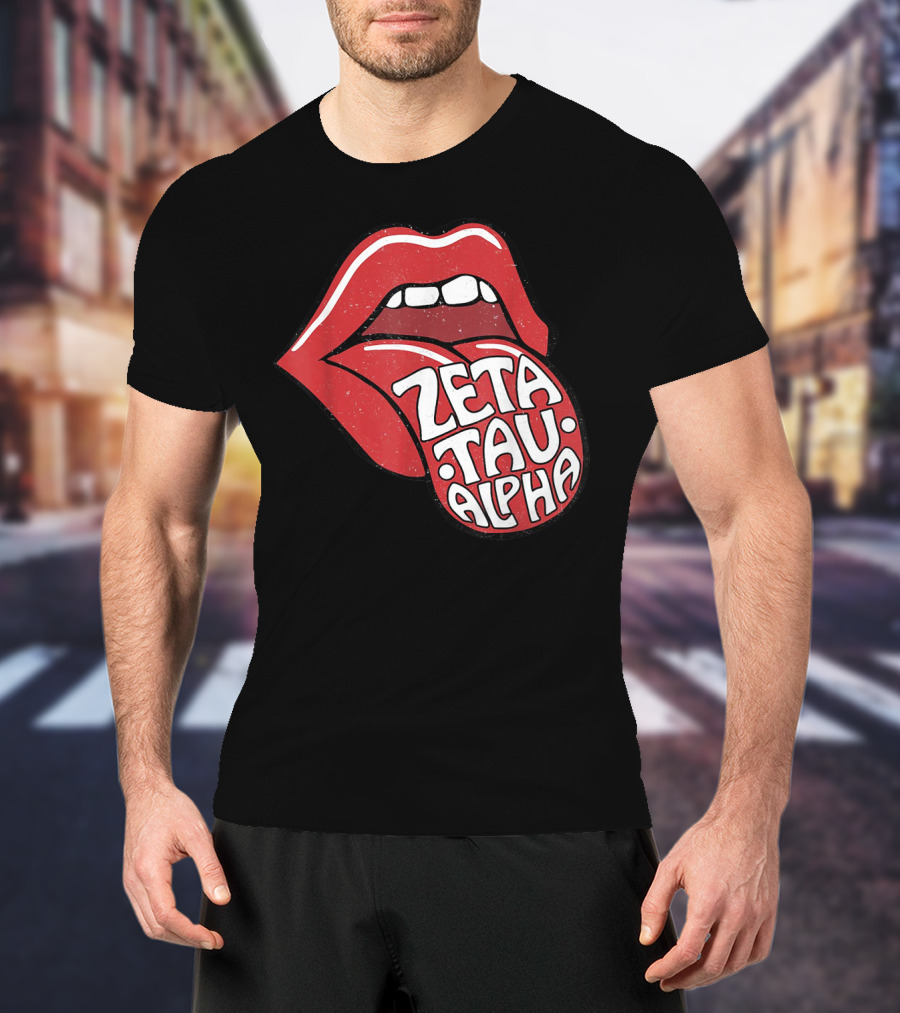 Zeta Tau Alpha Tongue Logo Pop T-Shirt