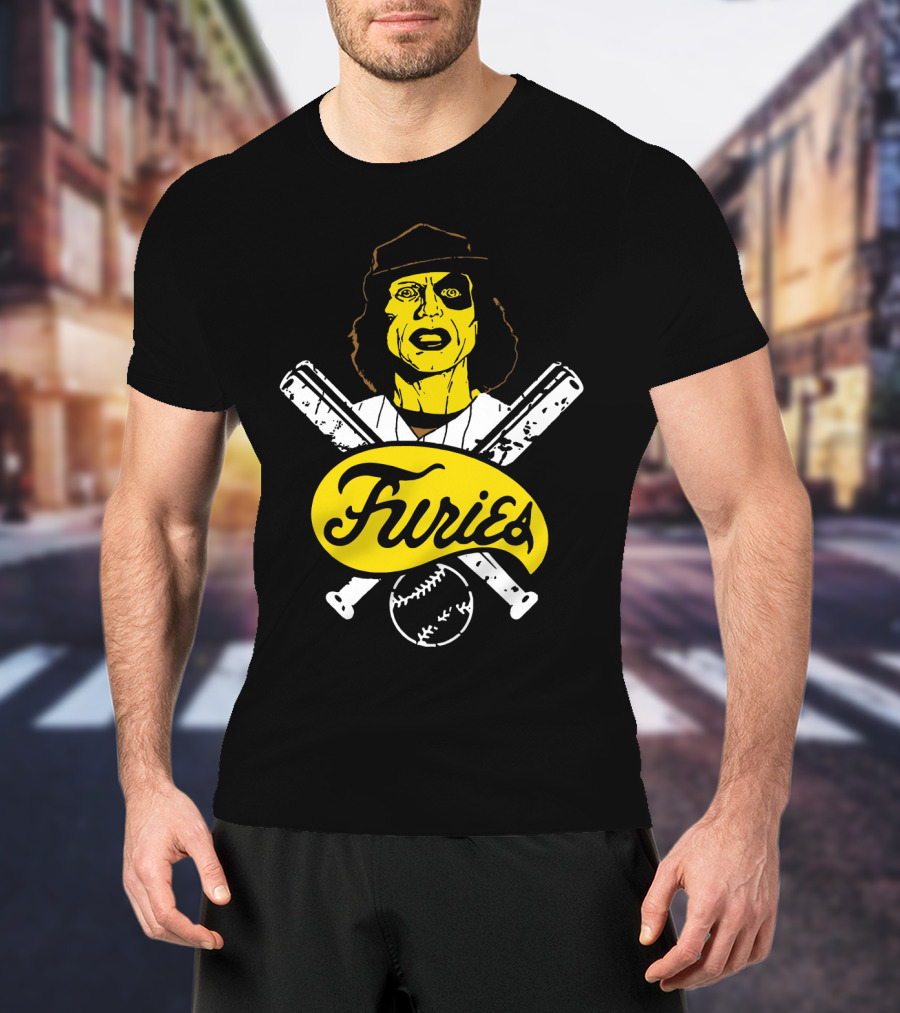 The Warriors Furies Crossed Bats And Masked Baseball Player T-Shirt