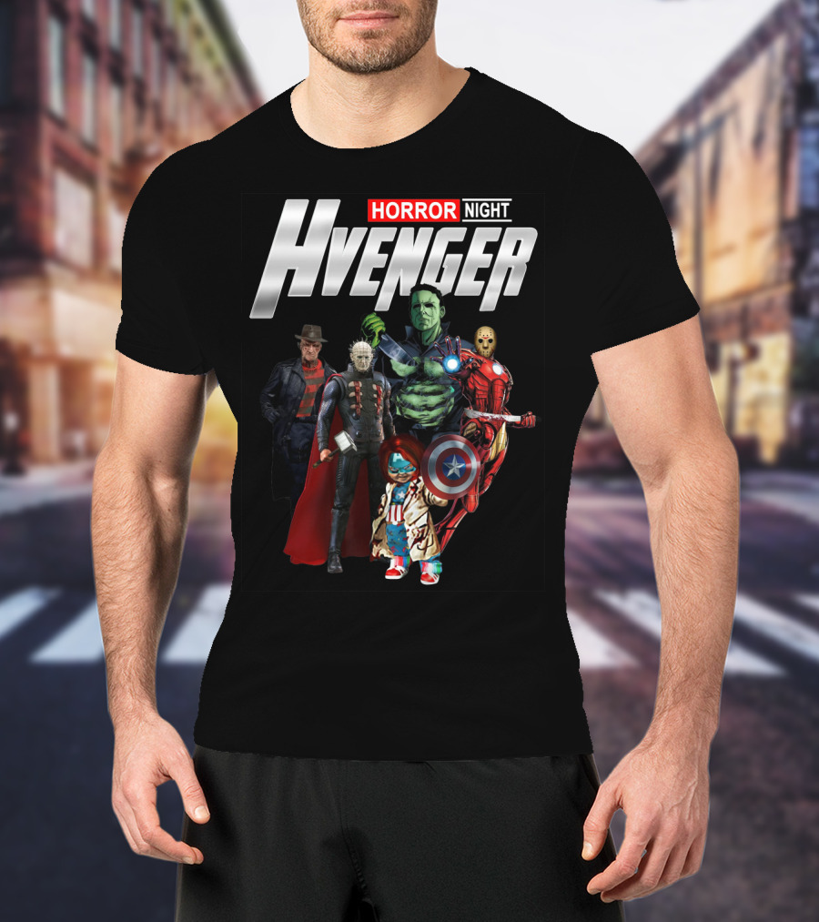 Horror Night Hvenger Avenger Crossover Villains Assemble T-Shirt