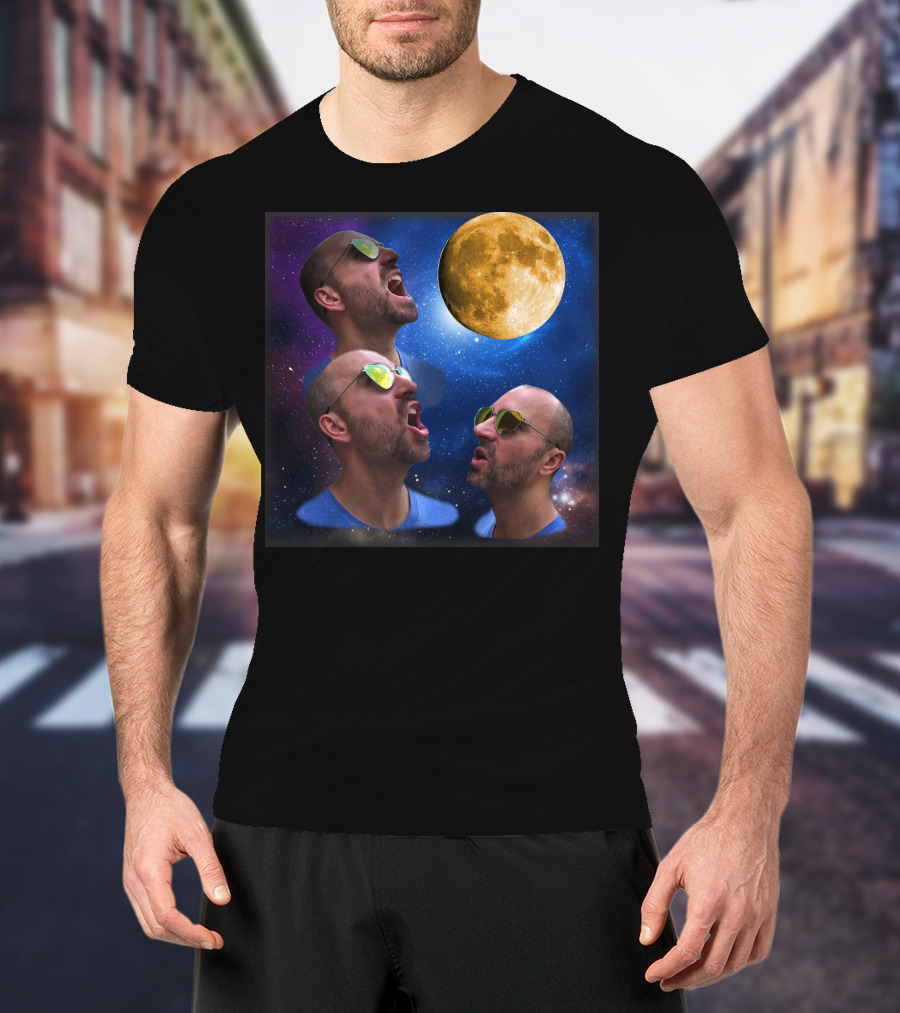 Zach Call Moon Space Night Sunglasses Trio T-Shirt