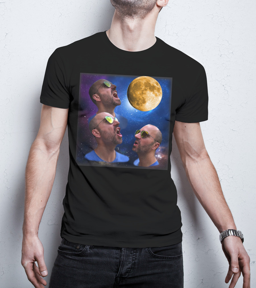 Zach Call Moon Space Night Sunglasses Trio T-Shirt