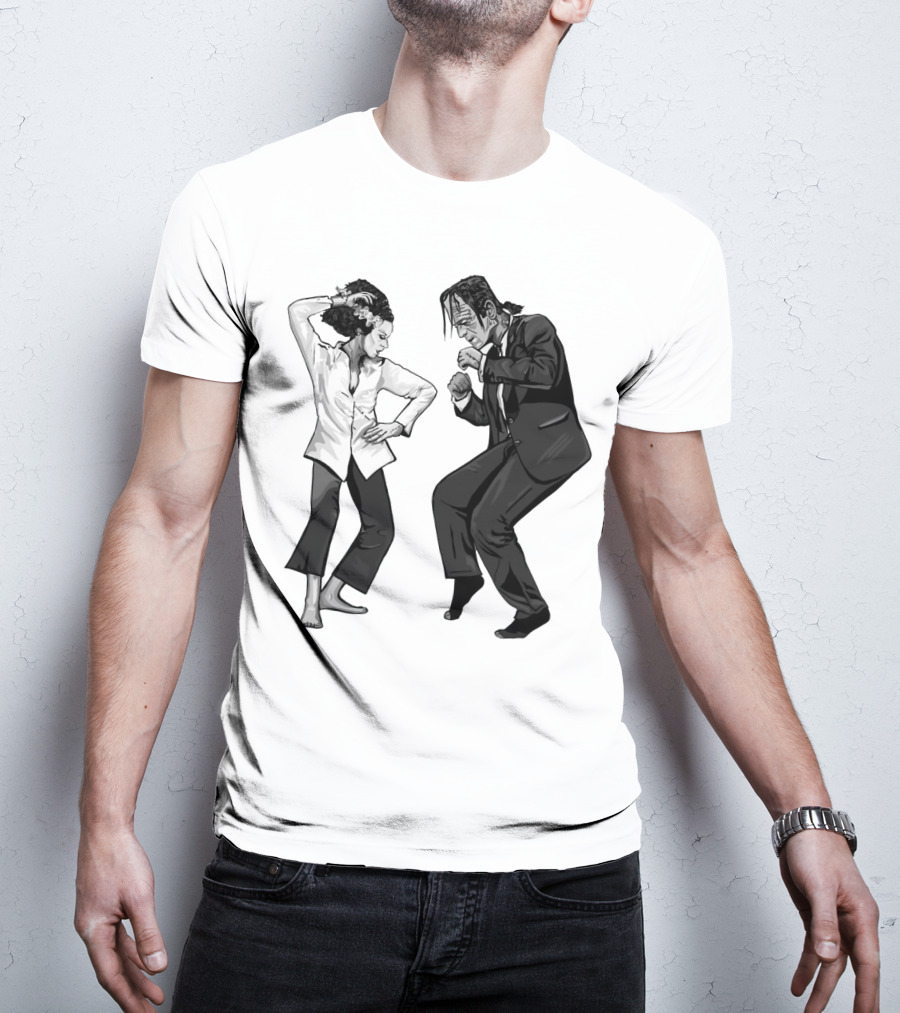 Pulp Fiction Frankenstein Dance Scene Mashup T-Shirt
