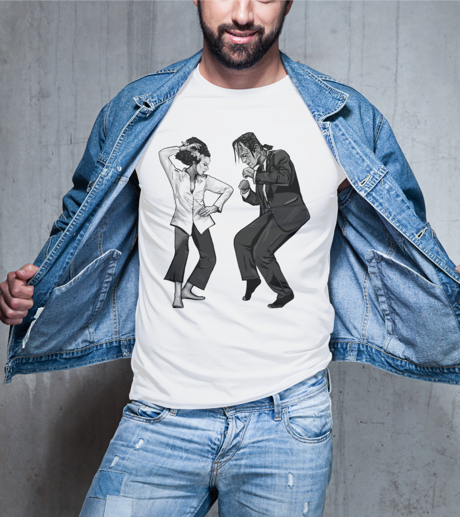Pulp Fiction Frankenstein Dance Scene Mashup T-Shirt