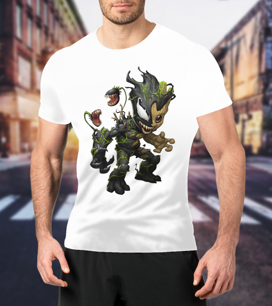 Halloween Venom Groot Monster Crossover Character T-Shirt