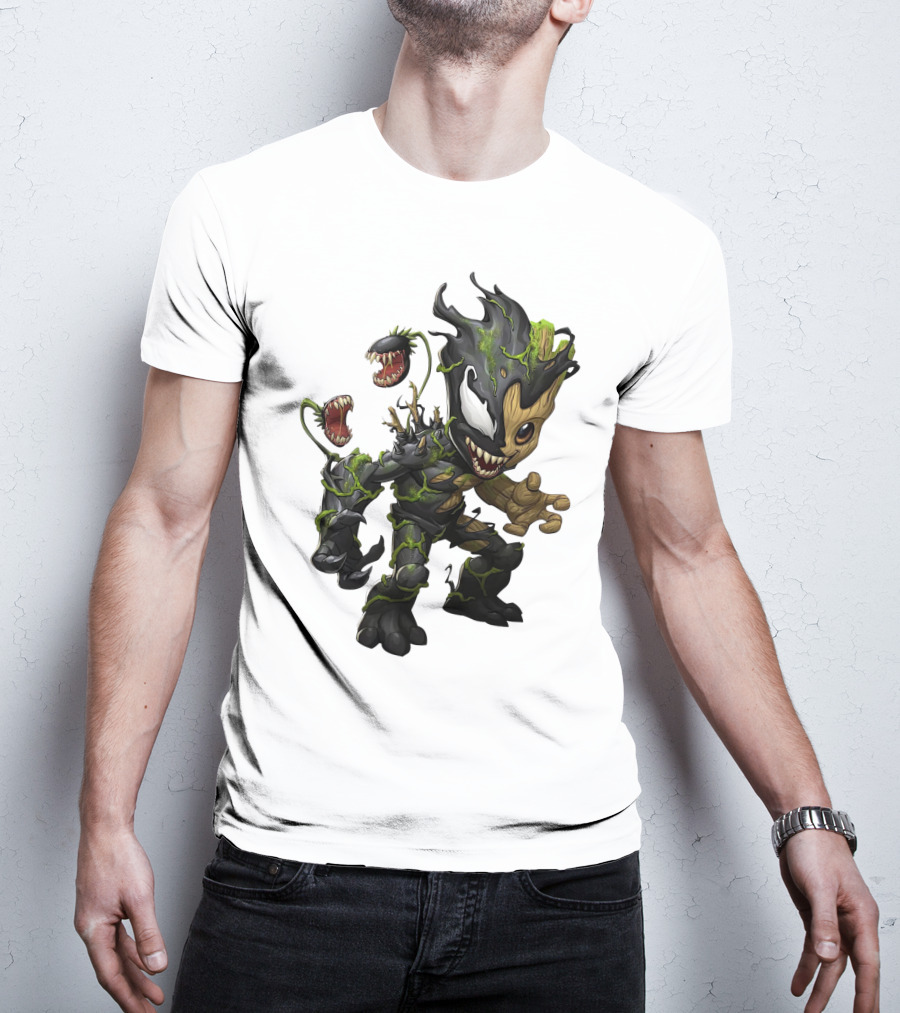 Halloween Venom Groot Monster Crossover Character T-Shirt