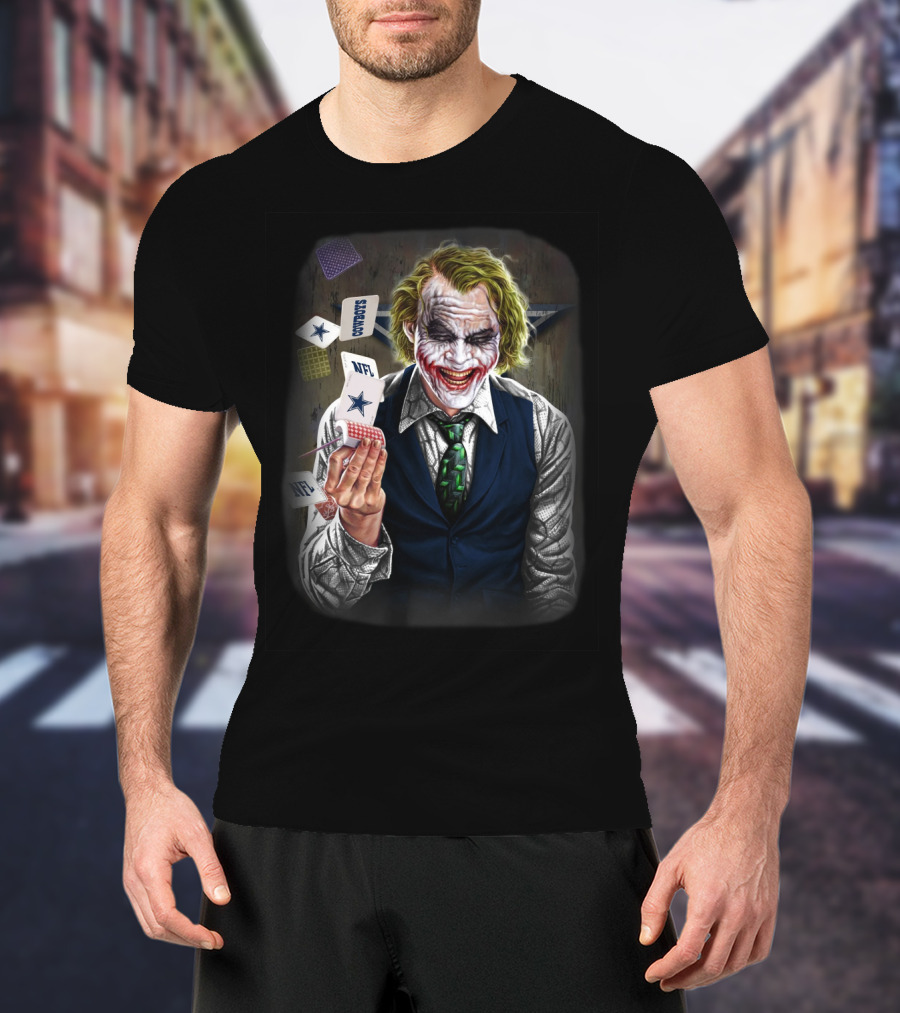 Dallas Cowboys Joker Nfl Playing Cards T-Shirt