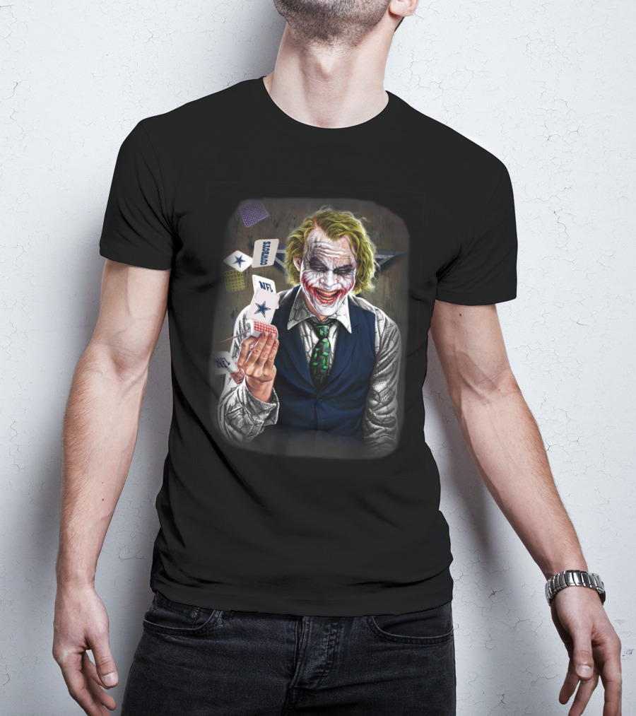 Dallas Cowboys Joker Nfl Playing Cards T-Shirt