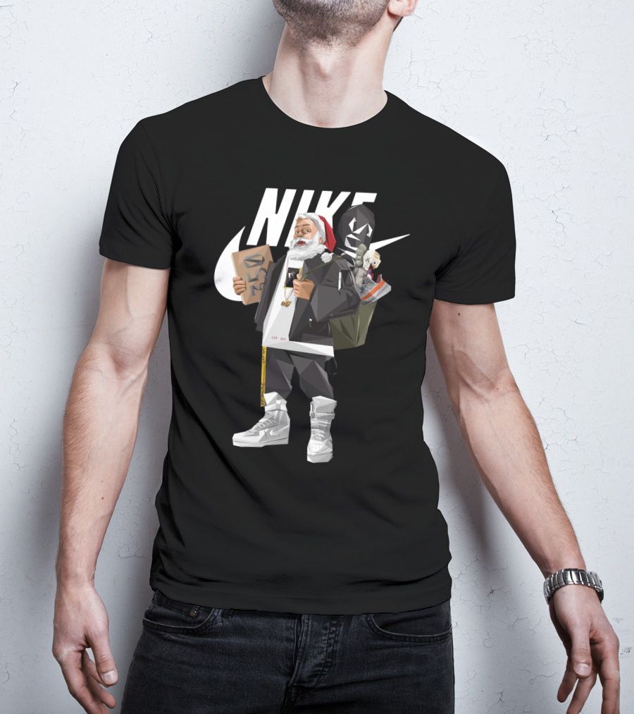 Santa Claus Nike Hiphop Sneaker Shopping Iconic Style T-Shirt