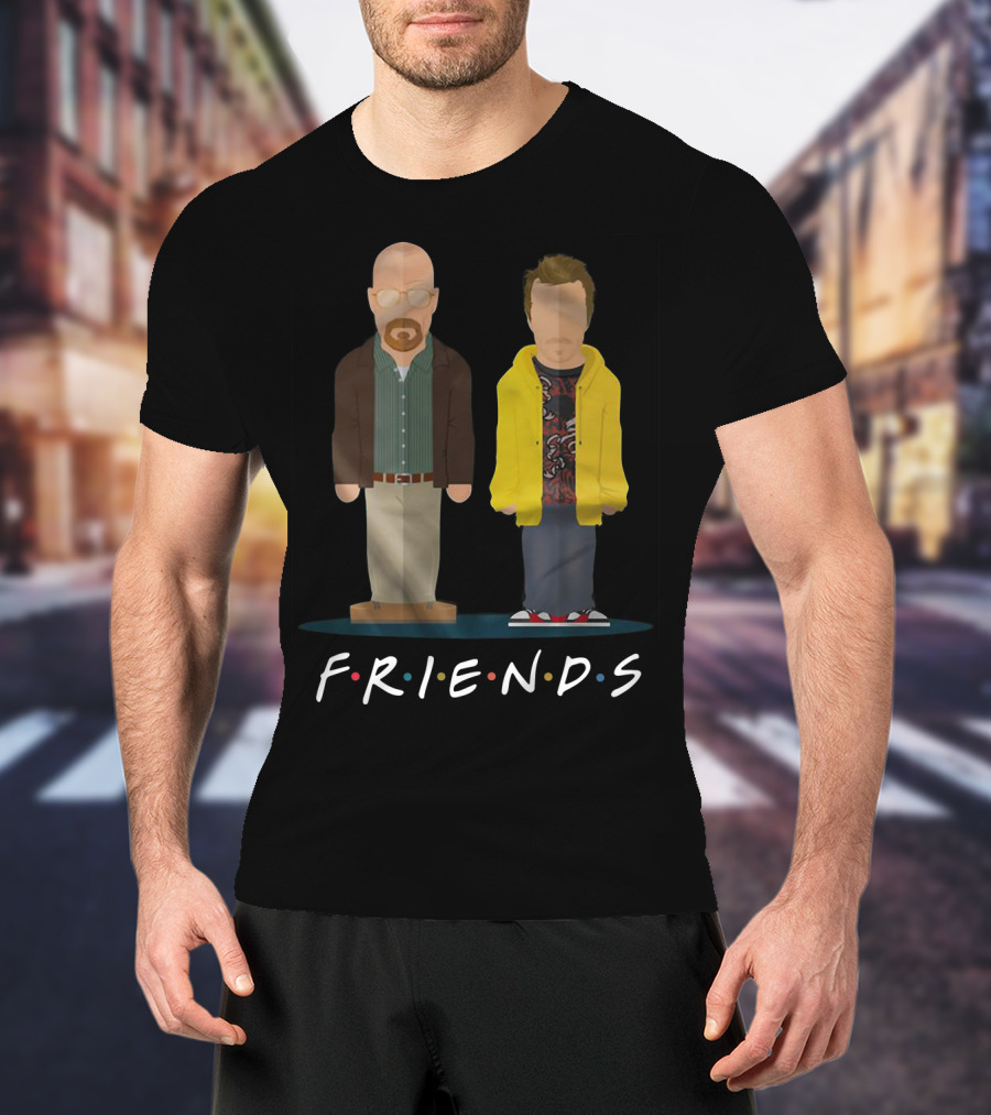 Breaking Bad Walter Jesse Cartoon Friends T-Shirt