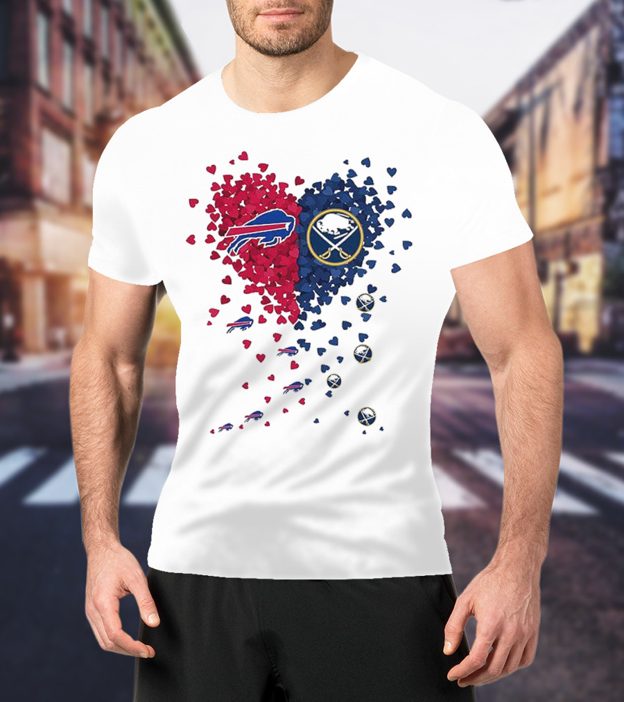 Buffalo Bills And Sabres Heart T-Shirt