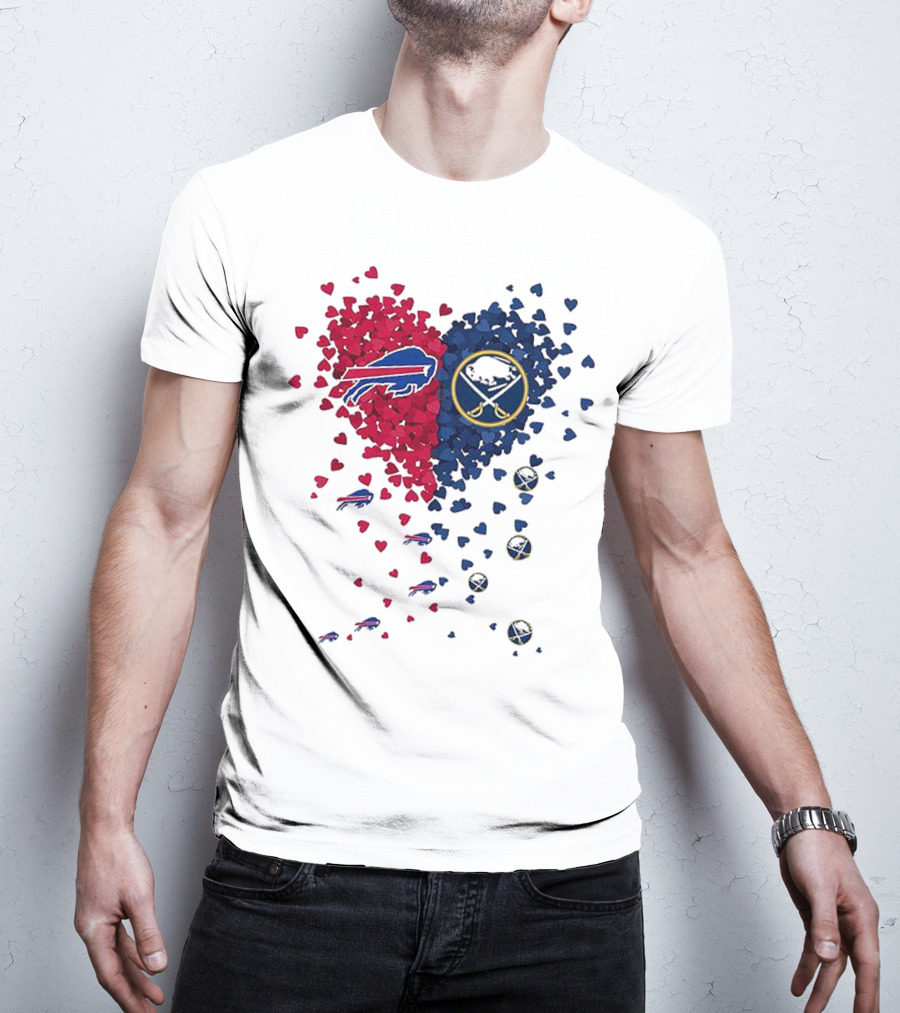 Buffalo Bills And Sabres Heart T-Shirt