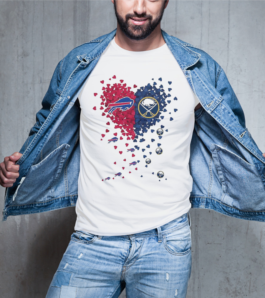 Buffalo Bills And Sabres Heart T-Shirt