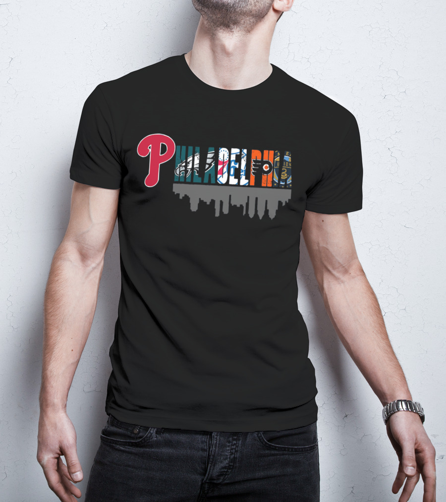 Philadelphia Sports Teams Eagles 76ers Flyers Union Phillies T-Shirt