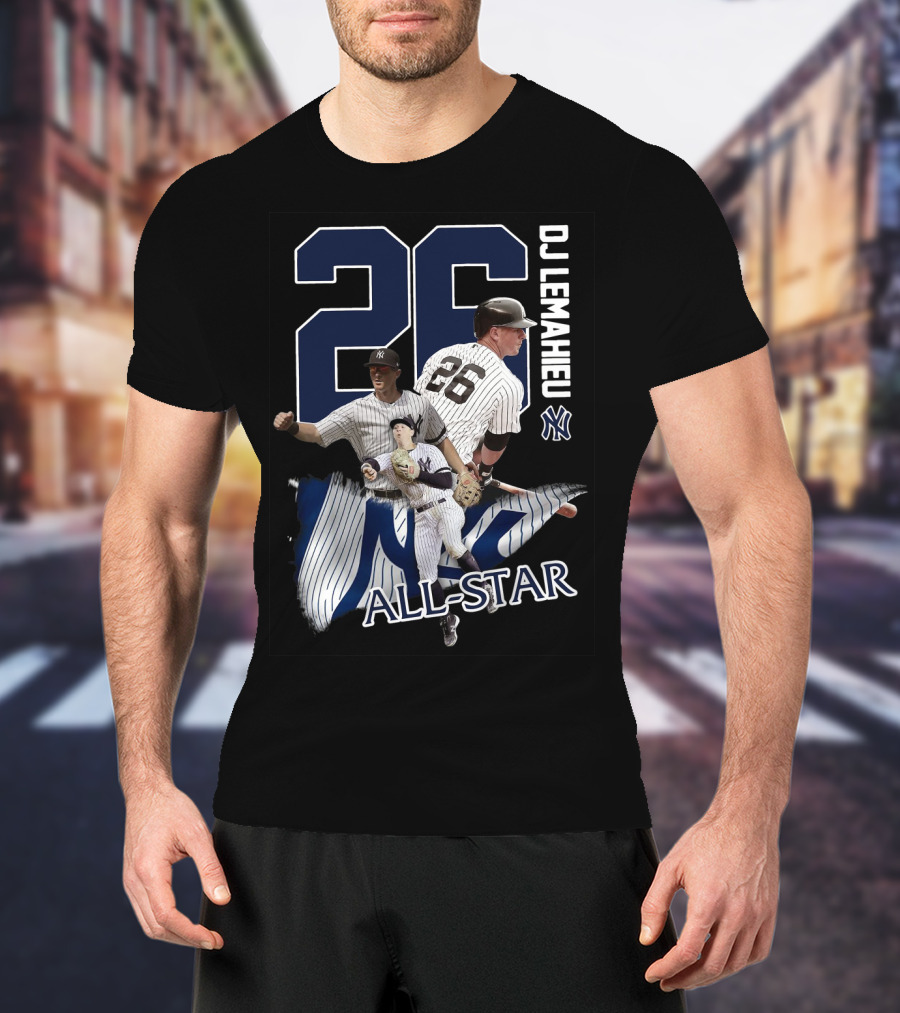 New York Yankees Dj Lemahieu 26 All-Star Yankees Team Player T-Shirt