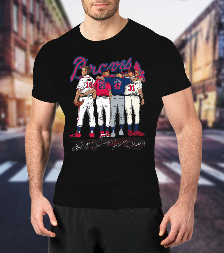 Braves Jones Smoltz Glavine Maddux Legends T-Shirt