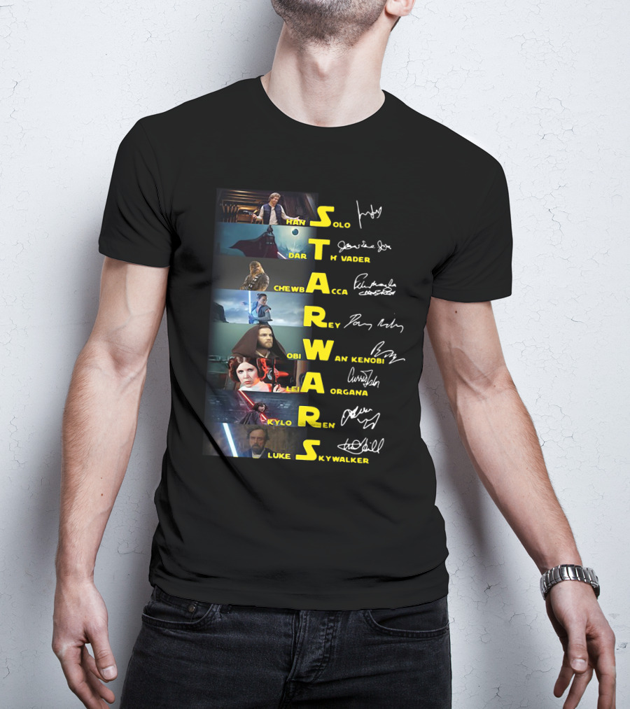 Star Wars Han Solo Darth Vader Chewbacca Obi-Wan Kenobi Leia Organa Kylo Ren Luke Skywalker T-Shirt