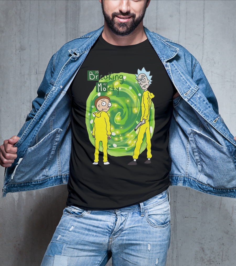 Breaking Morty Rick And Morty Meets Breaking Bad Fusion T-Shirt